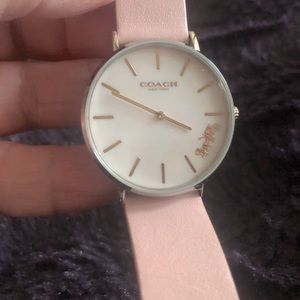 Coach Perry Blush Leather Strap Analog Watch
